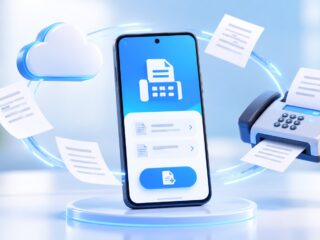 Mobile and online fax document transmission