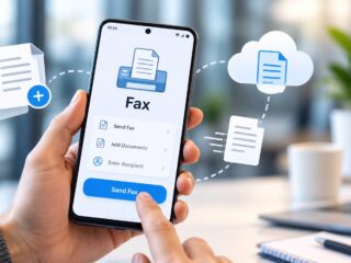 Mobile and online fax document transmission