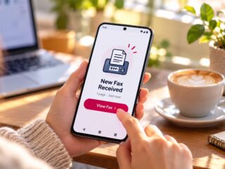 Mobile and online fax document transmission