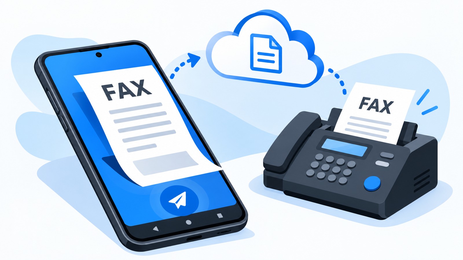 Mobile and online fax document transmission