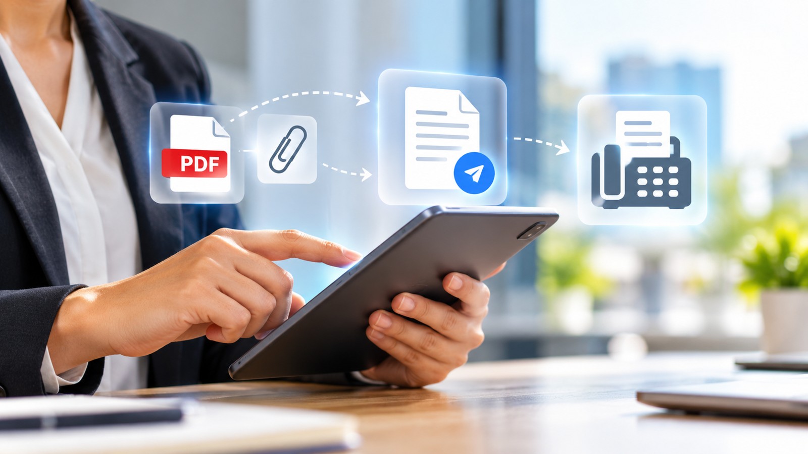Mobile and online fax document transmission
